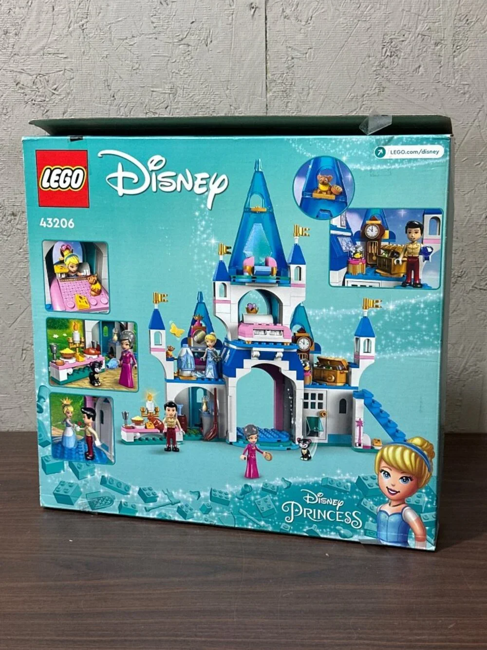 LEGO 43206  Disney Cinderella & Prince Charmings Castle Set , open box- sealed b